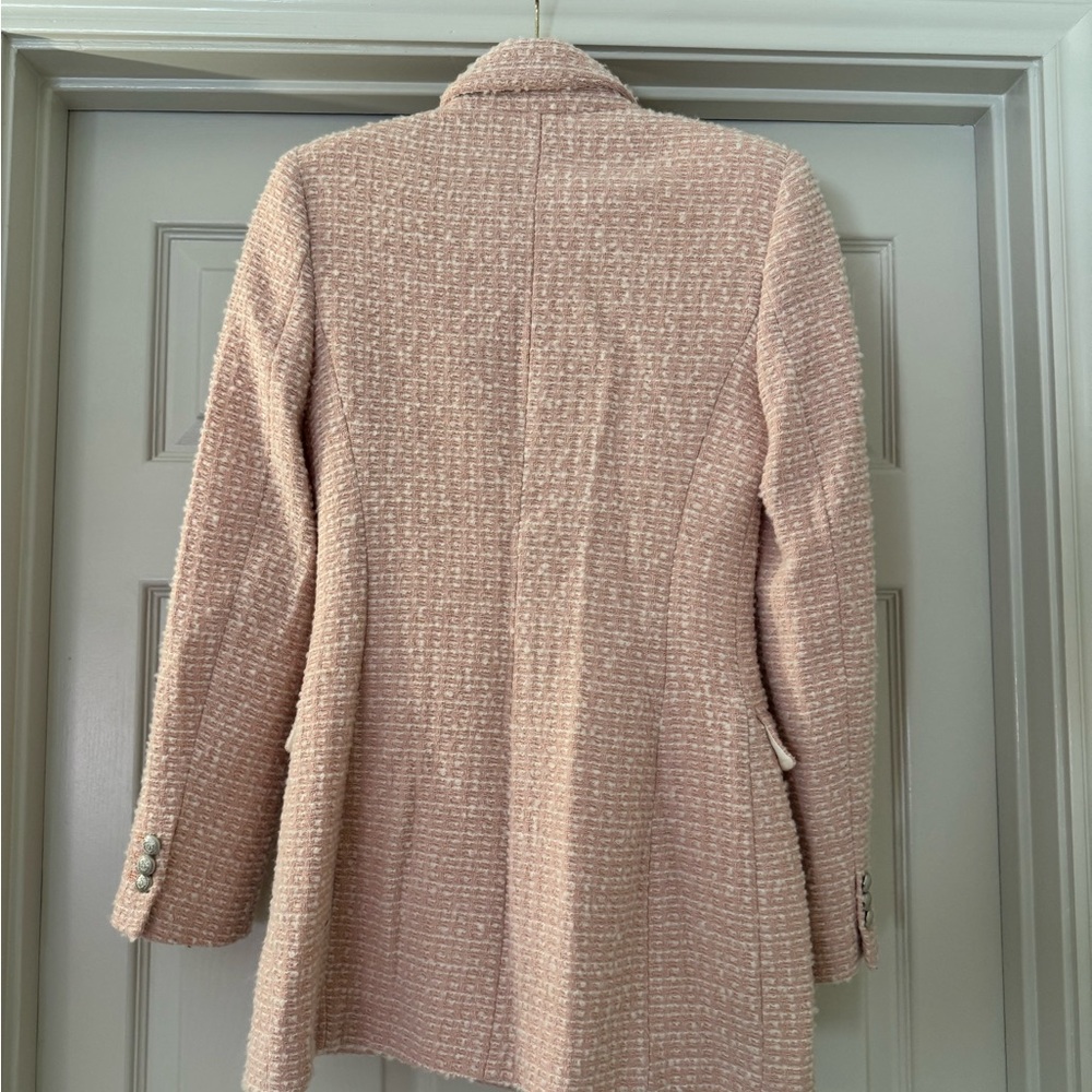 Zara Women's Blush Double-Breasted Blazer - Picture 5 of 7